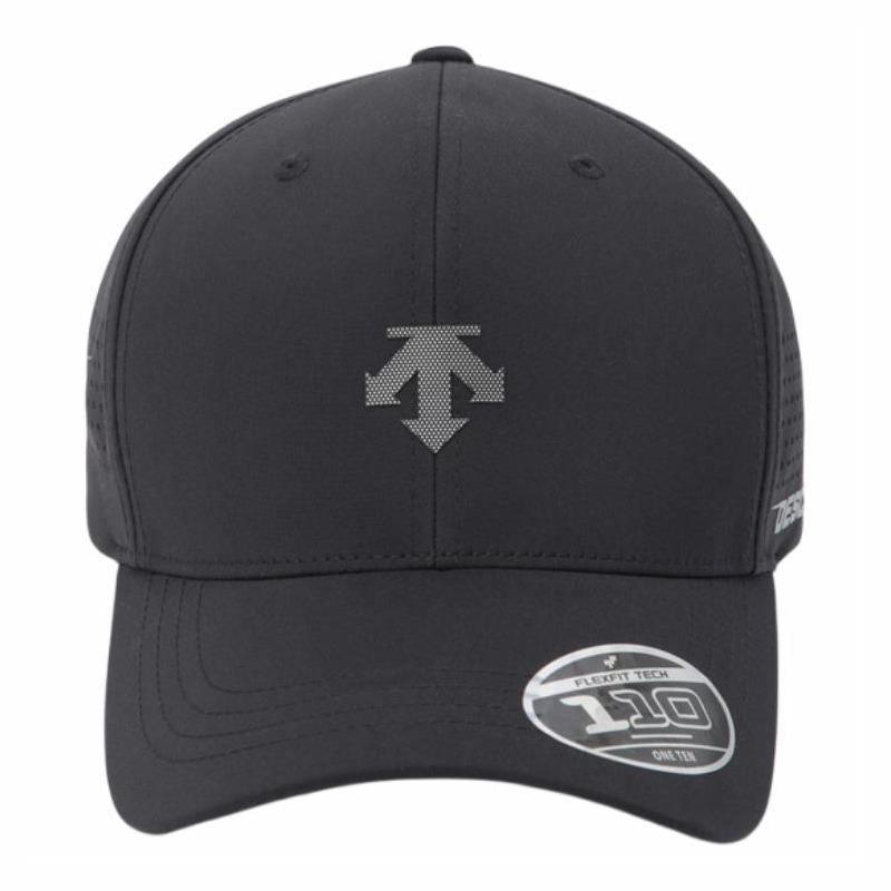 DESCENTE Polyurethane Polyester Casual Duckbill Cap Unisex Couple Style Black peaked SQ123UCP16-BLK0