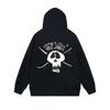 Mens Hooded Zip-Up Sweatshirt With Letter Print Loose Fit Cotton Pullover Winter Daily Wear