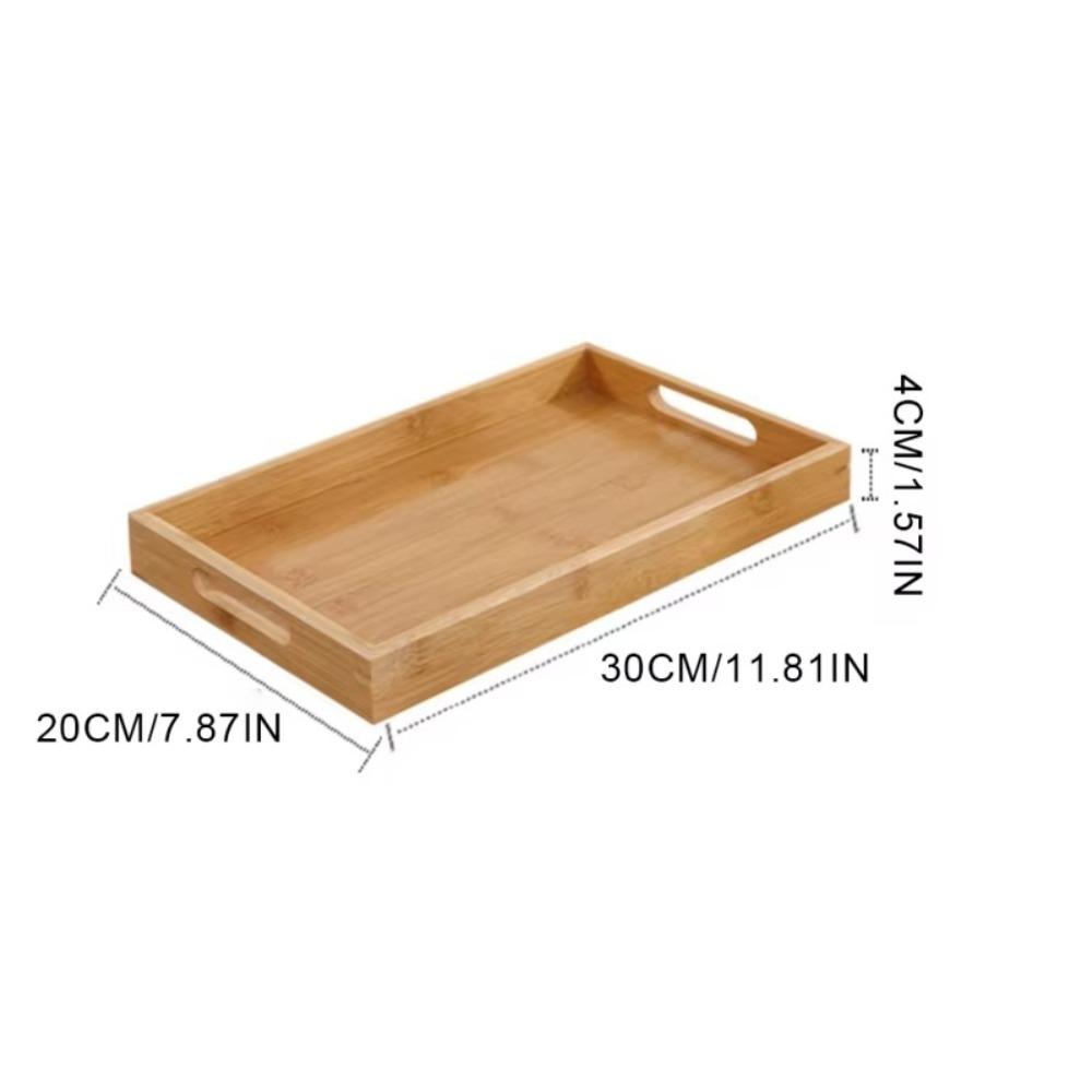 Bamboo Storage Tray household Tea Tray Retro Storage Plate  Home Living Room