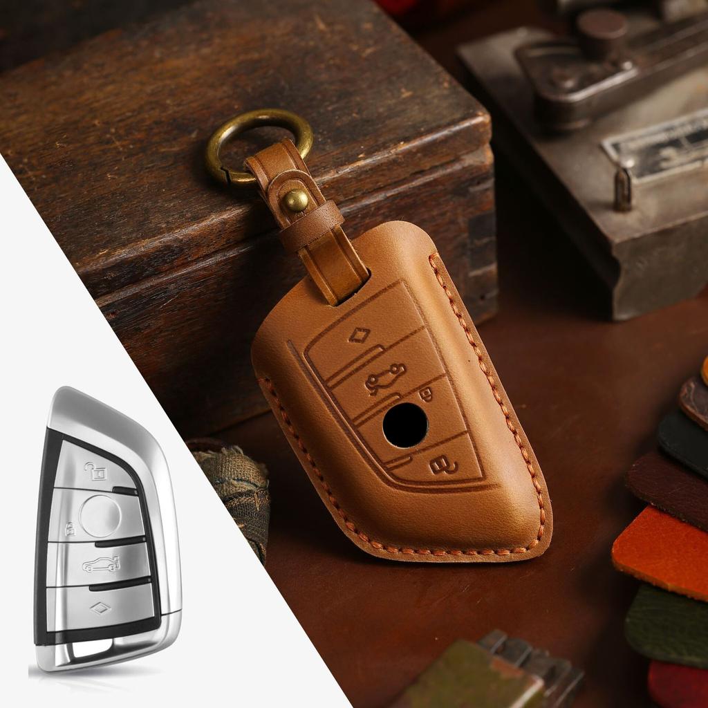Роскошный кожаный чехол для ключей HALLMO ручной работы для BMW X1 X3