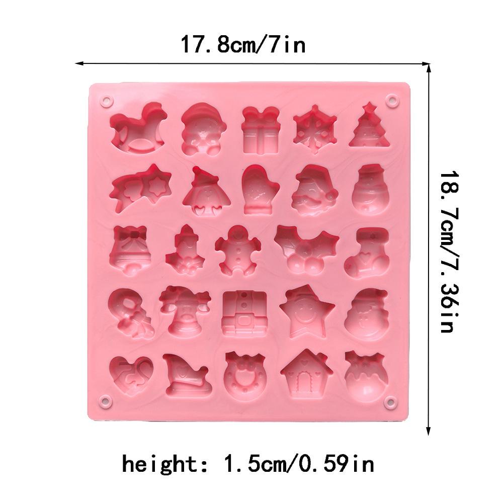 Christmas-themed silicone chocolate mold, made of food-grade silicone,featuring a variety of Christmas-themed molds, suitable for making chocolate