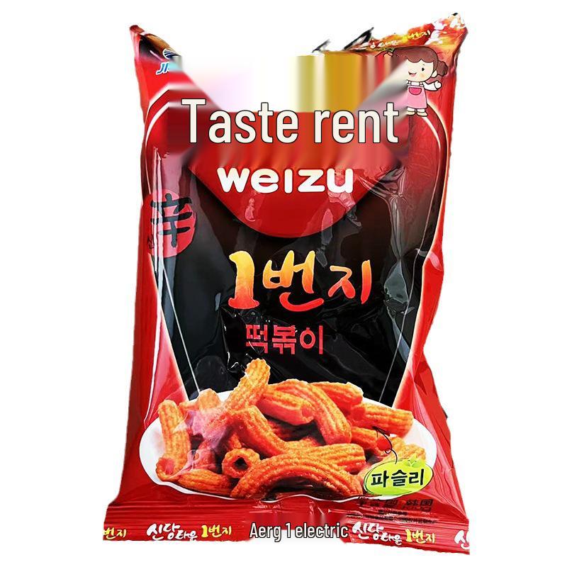 Корейские Zero Snacks Острые Жареные Рисовые Палочки - 100 г Сладкий и Острый Вкус