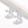 Temperament flower zircon earrings fashionable light luxury novel smart earrings earring accessories ladies earring gold