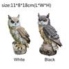 Home Art Craft Cute Decoration Owl Shape Resin Desktop Lifelike Indoor Garden Figurine Ornament Outdoor Anti-bird Collection