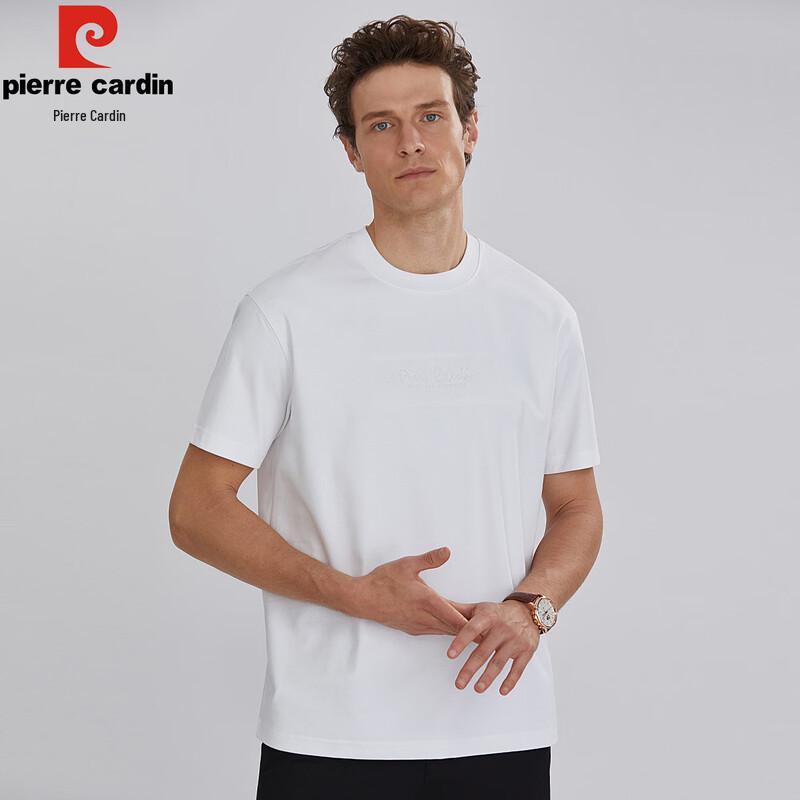 Pierre Cardin Мужская футболка с круглым вырезом из смесовой хлопковой ткани