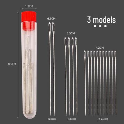 Стальные швейные иглы с большим ушком - Идеальны для ручного шитья, вышивки, квилтинга и для пожилых людей с легким продеванием нити