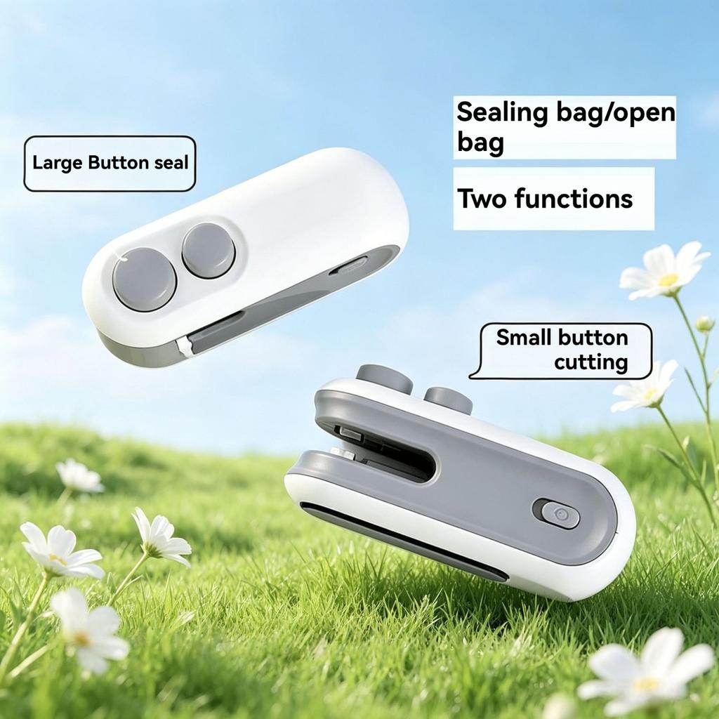 Mini Portable Plastic Bag Sealer Hand-Press Heat Sealing Machine for Snacks Chips Food Storage - Compact Household Closure Tool