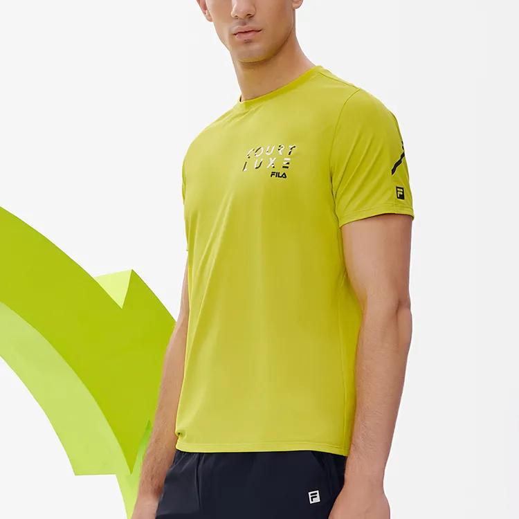 FILA Athletics Running T Shirt Men's Sulfur Spring (Unisex) Running T-Shirts A11M233105FMT