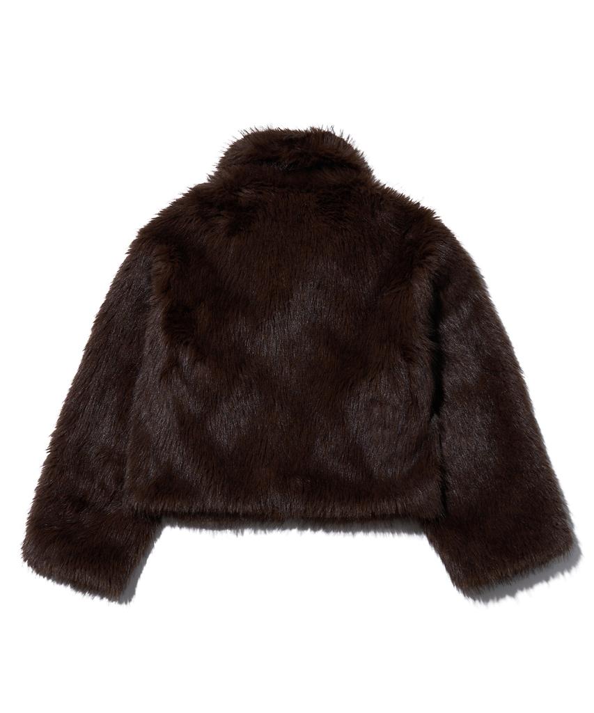 Youhee Long Hair Fur Jacket Brown