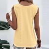 IHUASU Spring Summer Women's Sexy Casual Solid Color U-neck Vest T