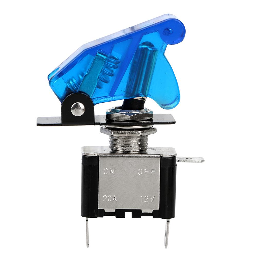 Тумблер 1 шт. 12 В 20 А с защитной крышкой Внутренние детали автомобиля Авто крышка светодиодная лампа светодиодный переключатель универсальный контроль вкл/выкл SPST тумблер кулисный переключатель