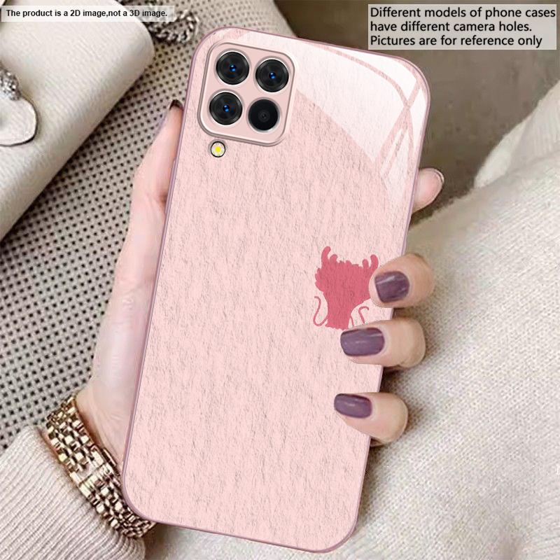 Элегантный глубокий синий чехол-кран Для Samsung A20 30 22 23 24 25 26 31 32 33 34 35 42 50 51 52 53 54 55 56 70 71 72 73 стеклянный чехол для телефона