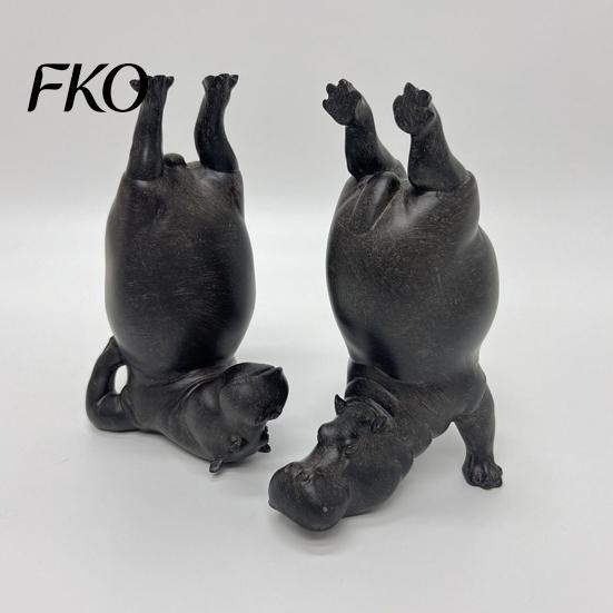Funny Book Organizers Clumsy Hippo Bookends, Heavy Resin Acrobatic Bookend Holders, Creative Notebook Stand Decorative Statues for