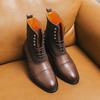 Роскошные дизайнерские замшевые лакированные кожаные ботильоны мужские высокие ботинки на шнуровке для мужчин на плоской подошве мотоциклетная обувь Zapatos Hombre