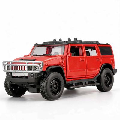 1/32 HUMMER H2 Внедорожник Модель Автомобиля из Сплава Литье под Давлением Металл Внедорожник Модель Автомобиля Симуляция Звука и Света Коллекция Детская Игрушка Подарок