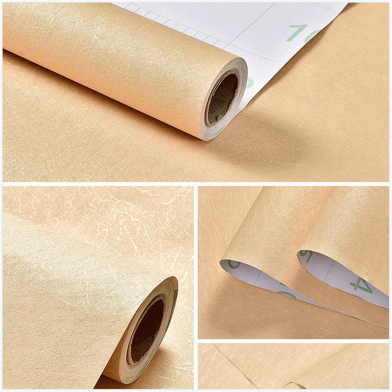Простые бытовые самоклеящиеся водонепроницаемые и влагостойкие моющиеся обои для ремонта спальни и гостиной