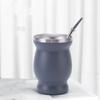 240ml Stainless Steel Mate Cup Argentinean Gourd Shaped Double Insulated Cup Mini Gourd Cup with Stir Filter Straw Spoon Set