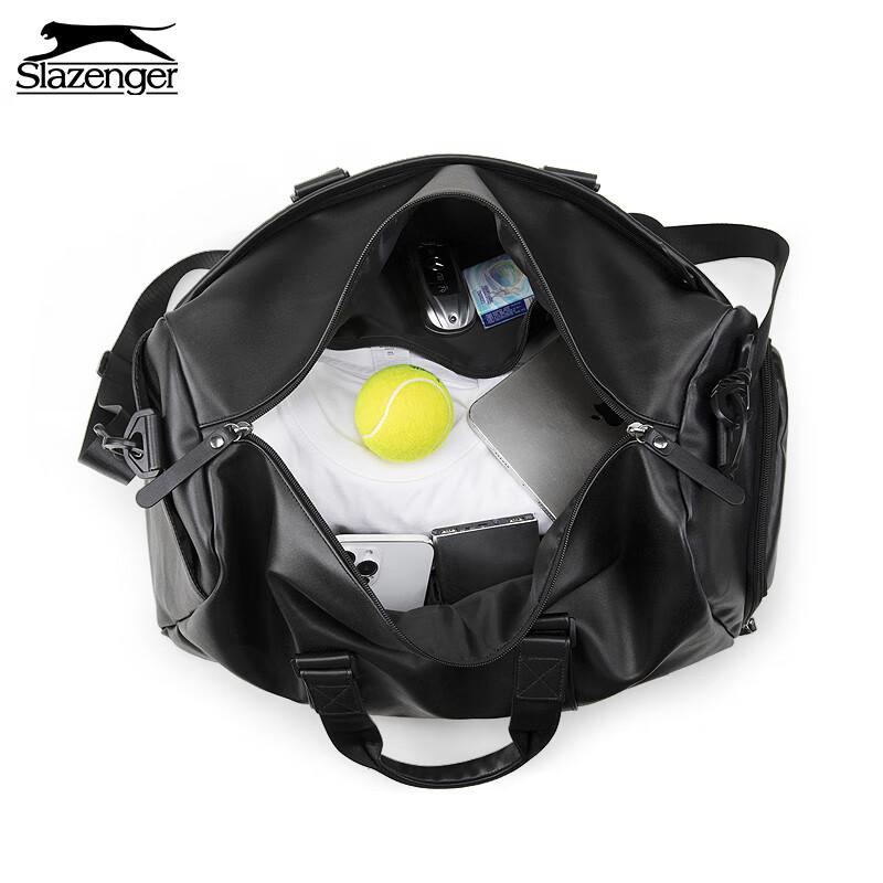 Slazenger PU Leather Shoulder Bag, Crossbody Bag, Sport Bag, Fitness Bag, Handheld Luggage Bag