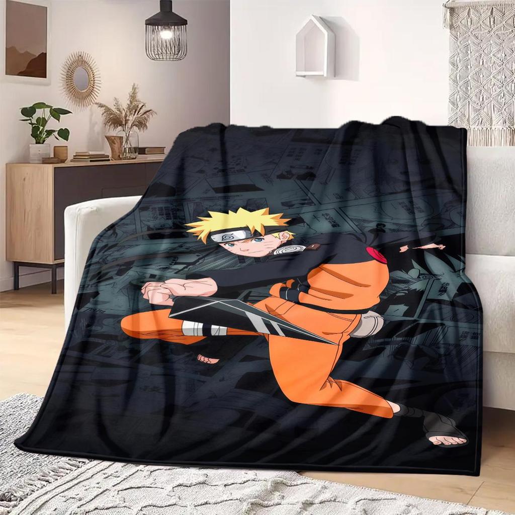 Naruto Anime Print Blanket Warm Comfortable Flannel Blanket Suitable for Bedrooms, Sofas, Beds, Chairs, Picnics, Travel