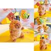 Whimsical Capybara And Oyster Turtle Plush Keychain Fun Decorative Bag Charm