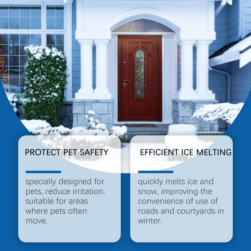 Безопасный для животных лед для таяния льда, подходит для бетона, подходит для животных для удаления снега и обледенения, 100 г