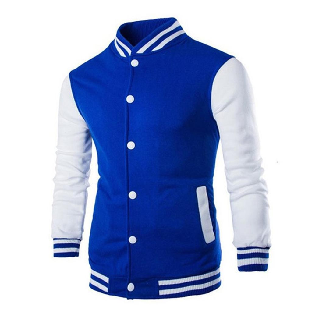 Jacket European Men's Casual Men's Stand Collar Baseball Jacket