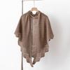 Pure Cashmere Scarf and Shawl High End Outerwear  Women's Thin Knitted French Hollow Triangle Scarf Scarf and Shawl