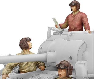 Lanmo Model Китайская экспедиционная армия Танковый экипаж Набор для 3D-принтера 1/35 3 детали LANLM-35107