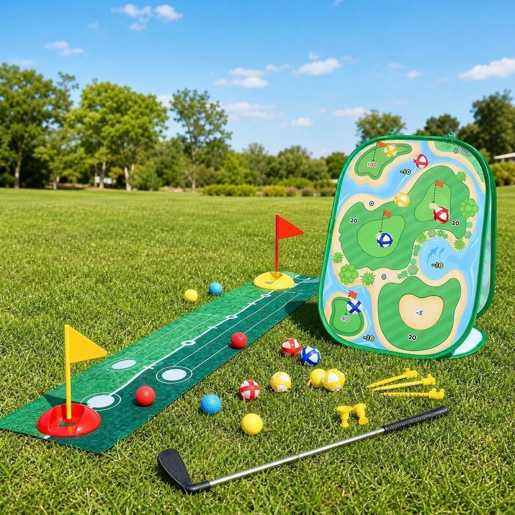Golf Toy Set Folding Boards for Kids Outdoor Games