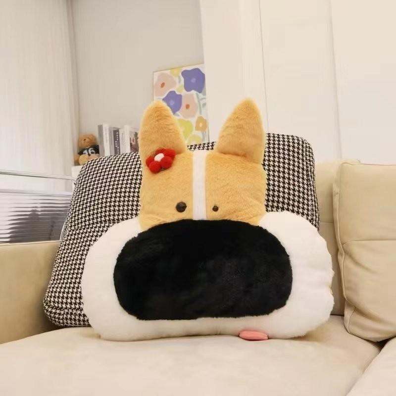 Новая Популярная Подушка на Сиденье Собака с Большим Носом Хаски Корги Сиба-ину Подушка-накладка на Ягодицы из Пеноматериала Подушка в Машину Плюшевая Игрушка