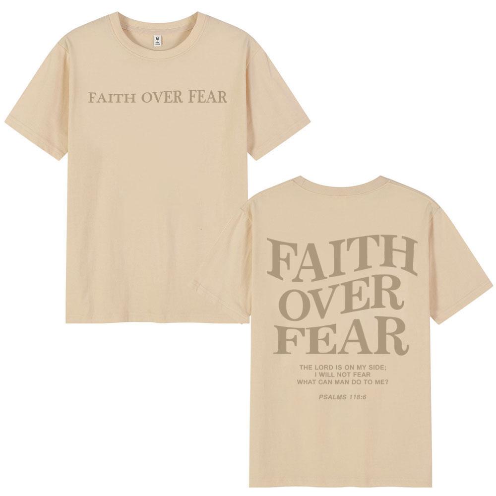 Faith Over Fear Christian Bible Verse TShirts Unisex Unisex Fashion ONeck Short Sleeve TShirt Summer Casual 100Cotton T Shirts