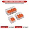 30pc Set of Orange Combination Cable Connectors 2-Port/3-Port/4-Port/5-Port Quick Cable Electrical Sheath Connection Terminals