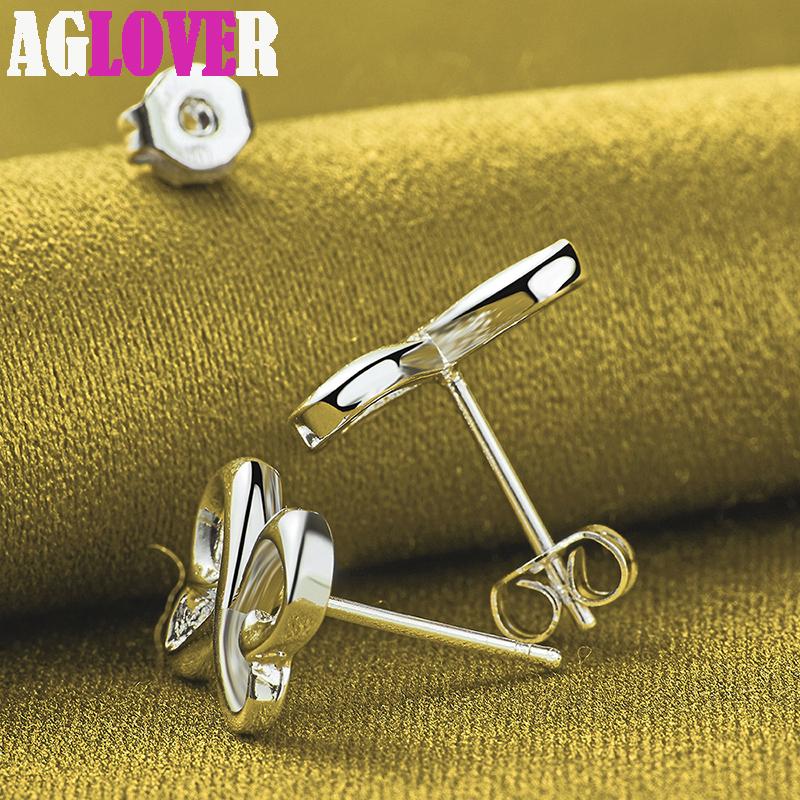 Ювелирные изделия из стерлингового серебра 925 пробы с двойным сердцем