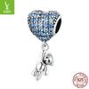 Love Balloon Bear Diy Beaded Accessories Colored Hot Air Balloon S925 Silver Beaded Jewelry