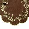 Heat Insulation Mat 14.96'' Placemat with Wavy Lace Embroidered Design Dining Insulated Table Non-Slip Oil-Resistant Easy Clean for Kitchen Restaurant