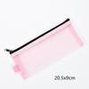 Large Capacity Simple Color Pencil Case Student Exam Series Hand Account Net Yarn Transparent Stationery Storage Supplies Bag