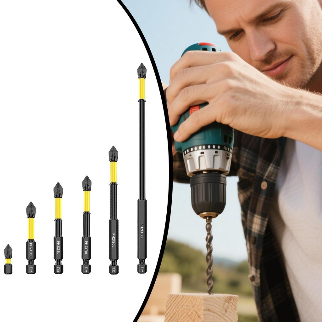 Magnetic Drill Bits Precision Anti-Slip Quick Bit Set Screw Driver Drill For Home Industrial Construction Electrical HVAC Repair