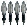KSHOSIYOK LED Turn Signal, Motorcycle, E-Mark, Compatible with Vehicle Inspection, High Brightness, 12 V, General Purpose, 4 Pieces