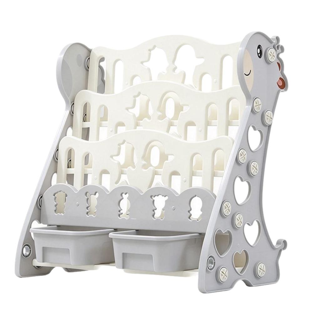 Adjustable Shelves Foldable Bookcase Large Capacity Toy Book Storage Cabinet Kindergarten