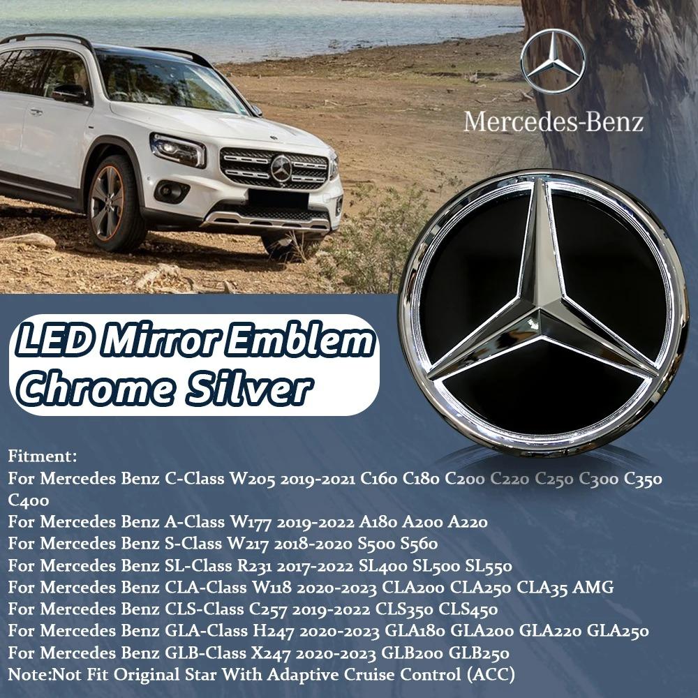 3D Front Grille Star Emblems Logo For Mercedes Benz C W205 A W177 S W217 SL CLA CLS GLA GLB Car Accessories LU7