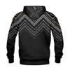 Men's Personalized Casual Printing Long Sleeve Zipper Sweater Thick Cotton Suit Winter