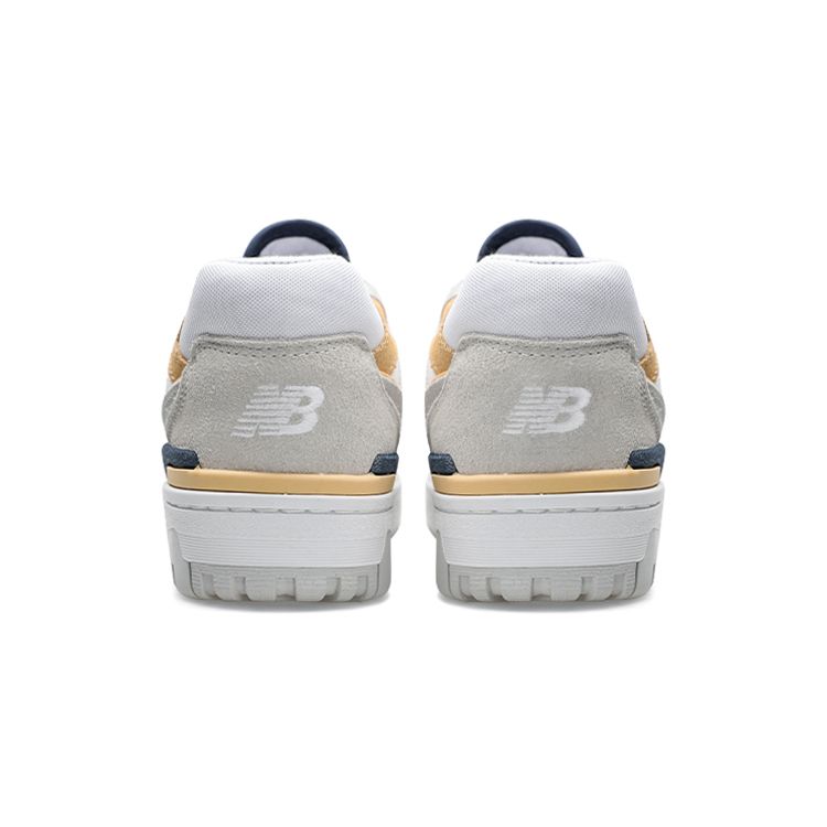 New Balance NB 550 Leather Low-Top Retro Basketball Shoes Women Sneaker White Yellow Blue BBW550AB-B