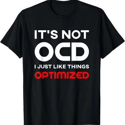 Забавная футболка для перфекциониста Контрол-фрик ОКР