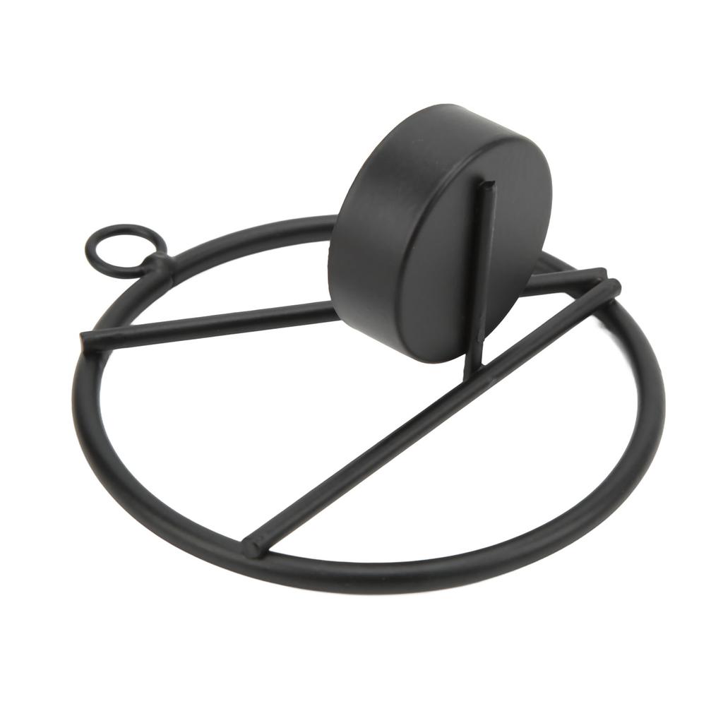 Candle Holder Black Modern Minimalist Metal Round Wall Hanging Candle Holder Wall Decoration Gift