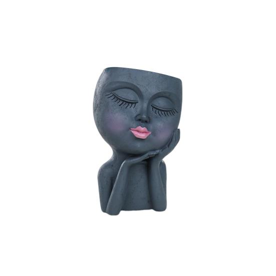 Креативный цветочный горшок для лица, гладкий край, декоративный дренаж