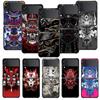 Phone Case For Samsung Galaxy Z Flip 4 Z Flip3 5g Case For Galaxy Z Flip Pc Hard Shell Capa Funda Japan Samurai Oni Mask Art