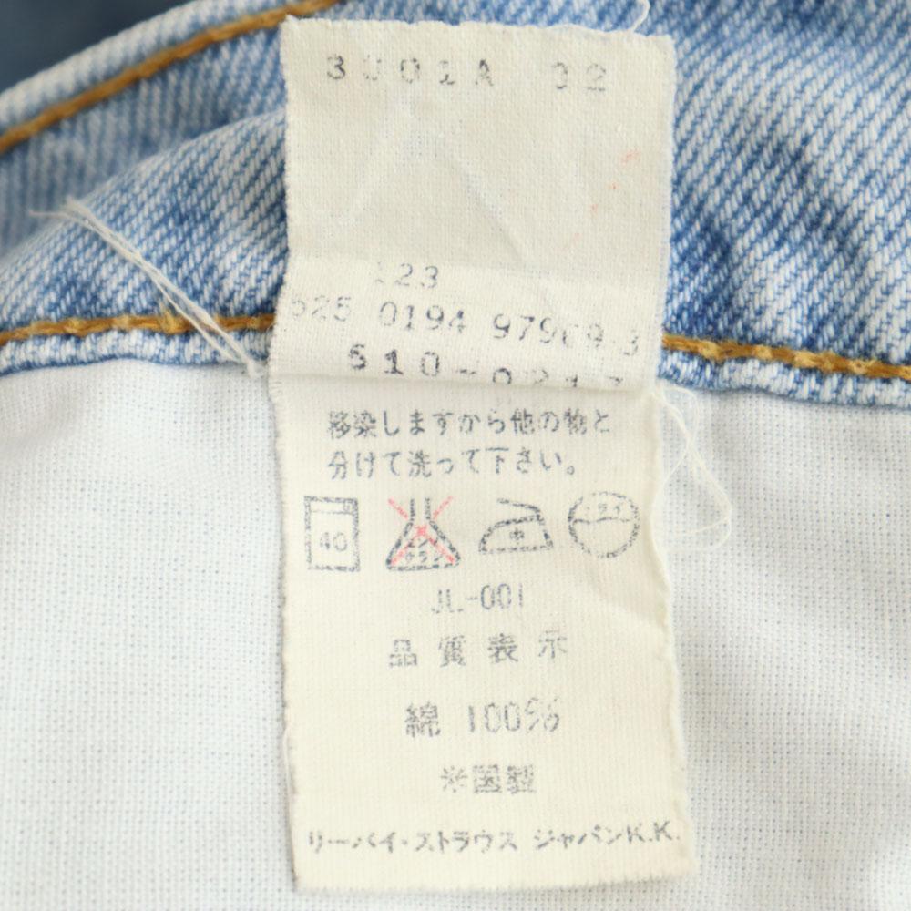 Levi's 90-е Сделано в США 510-0217 Старые прямые джинсовые брюки W31 джинсы Мужские Б/у