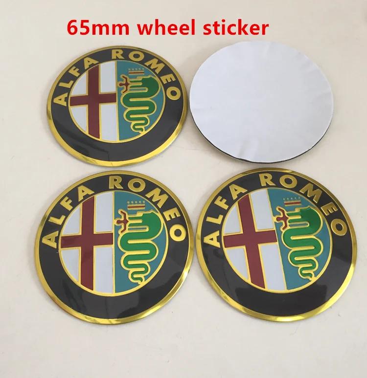 Hub Caps 4pcs 56mm 60mm 68mm ForAlfa Romeo 147 156 159 Car Wheel Hub Center Cap Emblem Badge Covers Sticker Decals Styling Acces YKLMN1