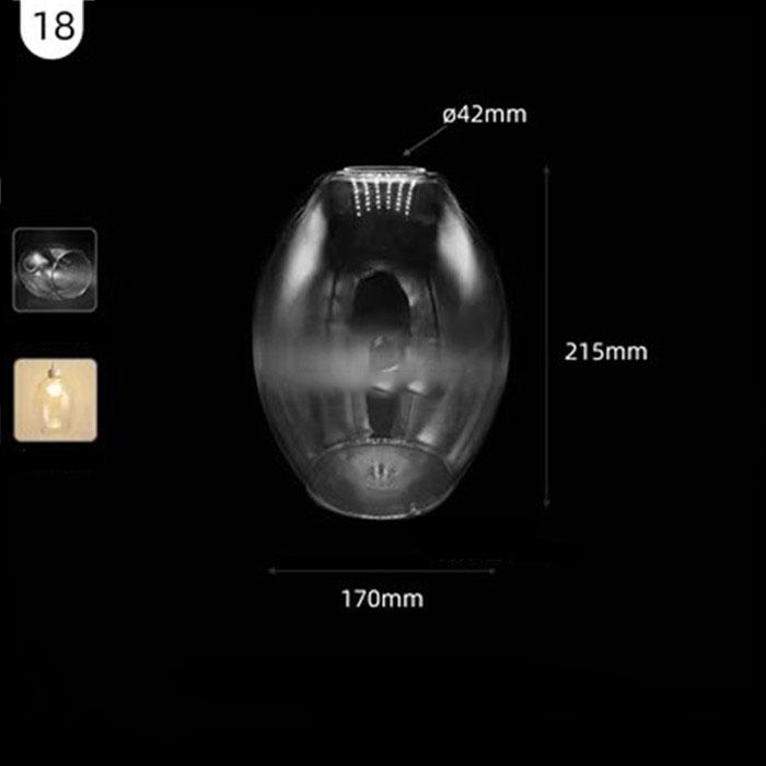 Большой прозрачный стеклянный абажур особой формы 42 мм, открывающаяся чаша, винная кружка, тыква, нестандартный прозрачный E26 E27, сменный абажур