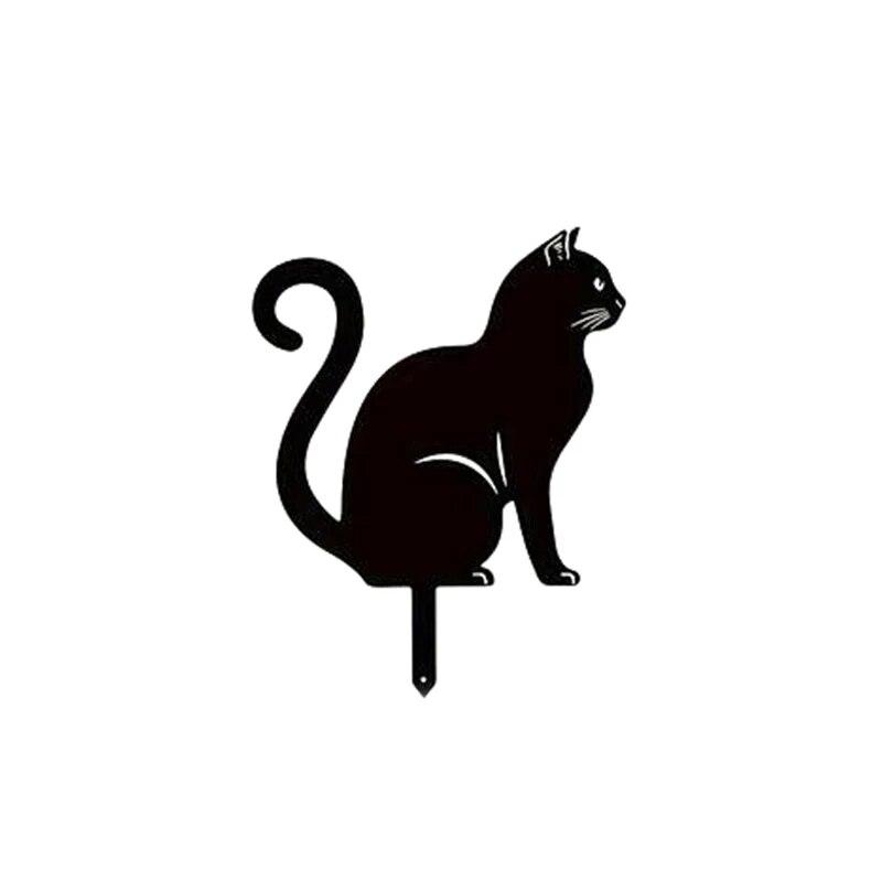 Кошка Заземляющий колышек Украшение Заземляющая вилка Открытый Сад Балкон Искусство Украшения Металлические Изделия